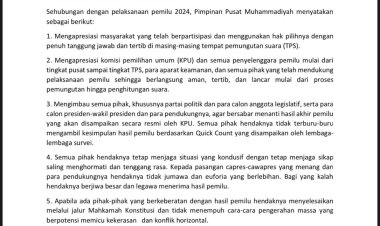 PP Muhammadiyah Terbitkan Pernyataan Pers Tentang Pelaksanaan Pemilu 2024
