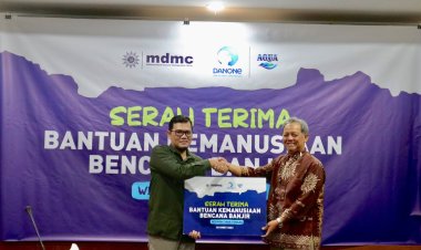 MDMC Terima Bantuan Kemanusiaan untuk Bencana Jawa Tengah dari Danone Indonesia