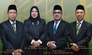 Rektor UM Palembang Lantik Empat Wakil Rektor Periode 2024-2026