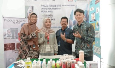 Fakultas Farmasi dan Sains Uhamka Jadi Exhibitor Indonesia Cosmetic Ingredients 2024