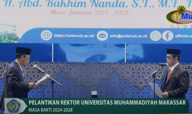 Abdul Rakhim Nanda Dilantik Jadi Rektor Unismuh Makassar Masa Jabatan 2024-2028