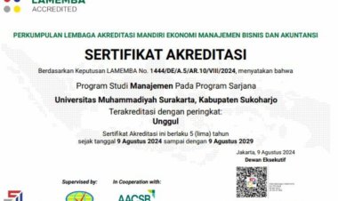 Prodi Manajemen UMS Raih Akreditasi Unggul dari LAMEMBA