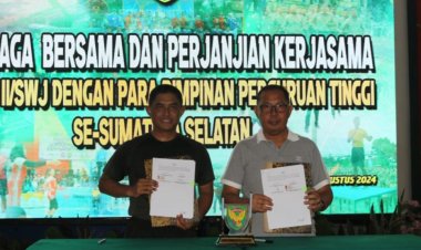 Perkuat Kolaborasi, UM Palembang Teken MoU dengan Kodam II Sriwijaya
