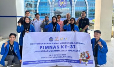 Unismuh Makassar Lepas Tim Program Kreativitas Mahasiswa ke PIMNAS ke-37
