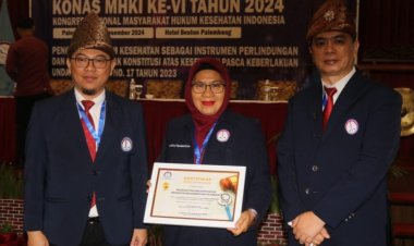 Magister Hukum UM Palembang Raih Penghargaan dari Masyarakat Hukum Kesehatan Indonesia