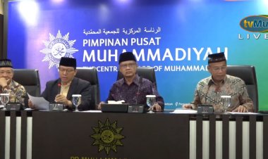 PP Muhammadiyah Gelar Konferensi Pers tekait Hasil Hisab Awal Ramadan, Syawal, dan Zulhijah Tahun 1446 H