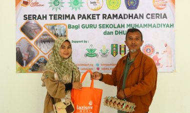 150 Paket Ramadan Dibagikan Lazismu untuk Guru Honorer dan Panti di Banda Aceh dan Aceh Besar