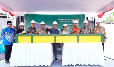 Haedar Nashir Lakukan Peletakan Batu Pertama Pembangunan Muhammadiyah Sapen Universal School