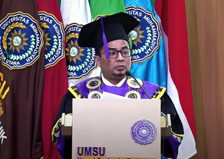 Pengukuhan Guru Besar UMSU, Akrim Angkat Isu Pendidikan Profetik