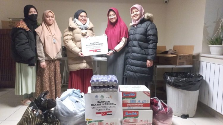 Datangi KBRI Ankara, PCIM Turki Salurkan Bantuan untuk Penyitas Gempa Turki