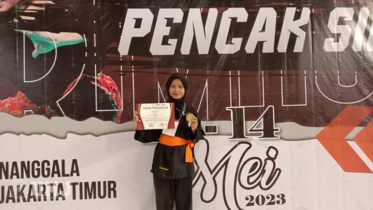 Mahasiswi FISIP UMJ Mutia Alifia Juara Pencak Silat Jakarta Nasional Championship 2023