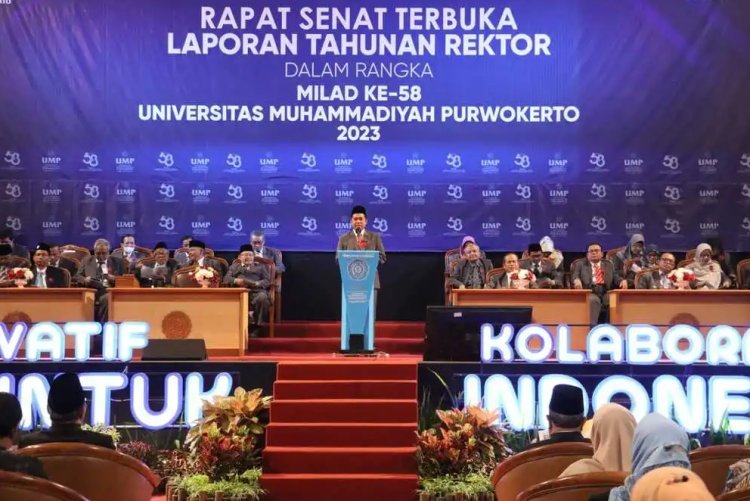 UMP Gelar Rapat Senat Terbuka Laporan Tahunan Rektor Dalam Rangka Milad ke-58