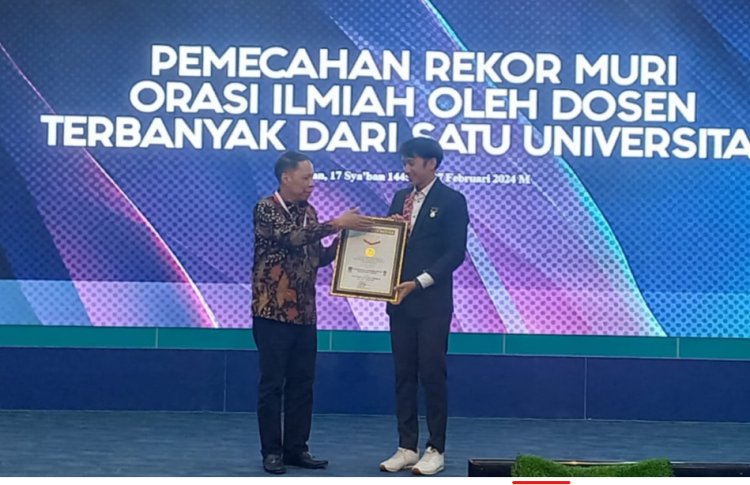 UMSU Raih Rekor MURI Orasi Ilmiah Oleh Dosen Terbanyak dari Satu Universitas