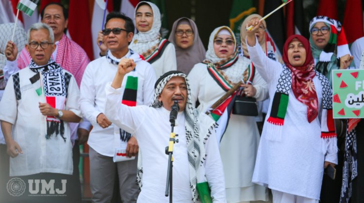 Gelar Aksi Bela Palestina, Rektor UMJ: Sudahilah Sikap Kemunafikan Barat Itu