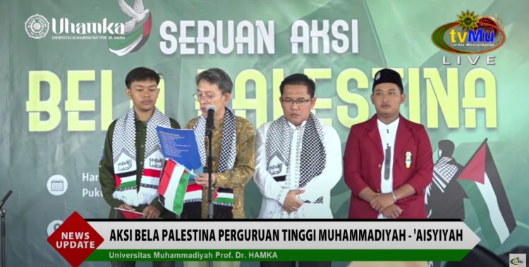 Aksi Bela Palestina, Civitas Academica Uhamka Lakukan Longmarch