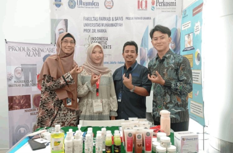 Fakultas Farmasi dan Sains Uhamka Jadi Exhibitor Indonesia Cosmetic Ingredients 2024
