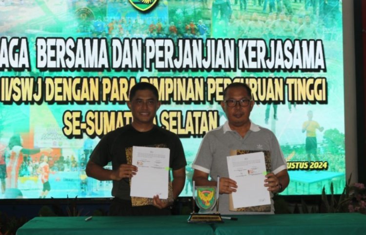 Perkuat Kolaborasi, UM Palembang Teken MoU dengan Kodam II Sriwijaya