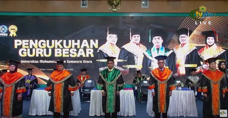 UMSU Tambah Lima Guru Besar dari Berbagai Bidang Kepakaran