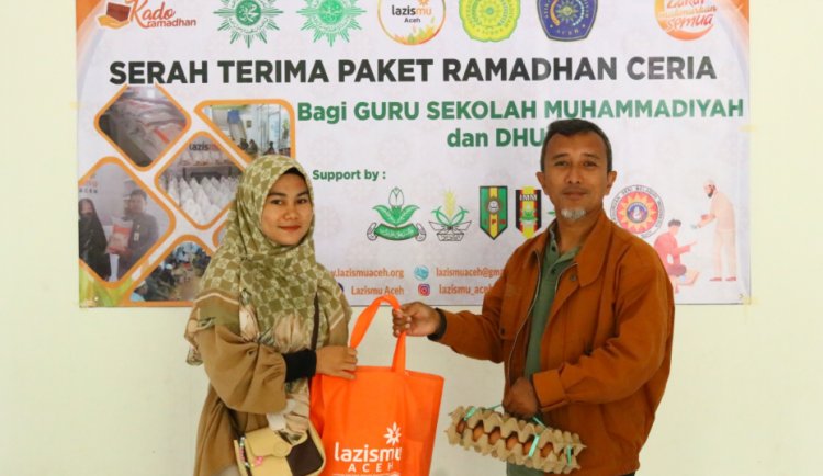 150 Paket Ramadan Dibagikan Lazismu untuk Guru Honorer dan Panti di Banda Aceh dan Aceh Besar