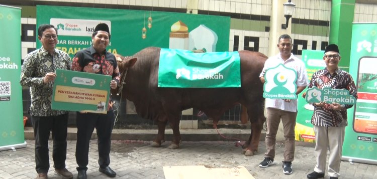 Jelang Idul Adha, Lazismu Terima Bantuan Sapi Kurban dari Shopee Barokah