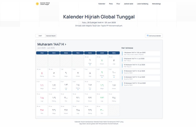 Akses Kalender Hijriah Global Tunggal Bisa Lewat Website dan Aplikasi, Ini Caranya