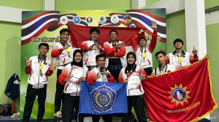 Tapak Suci UMS Boyong Tujuh Medali dalam Kompetisi Pencak Silat Internasional di Thailand