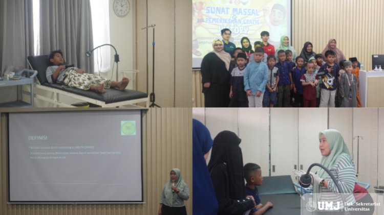 Tim Bantuan Medis FKK UMJ Adakan Cek Kesehatan Gratis dan Sunat Massal