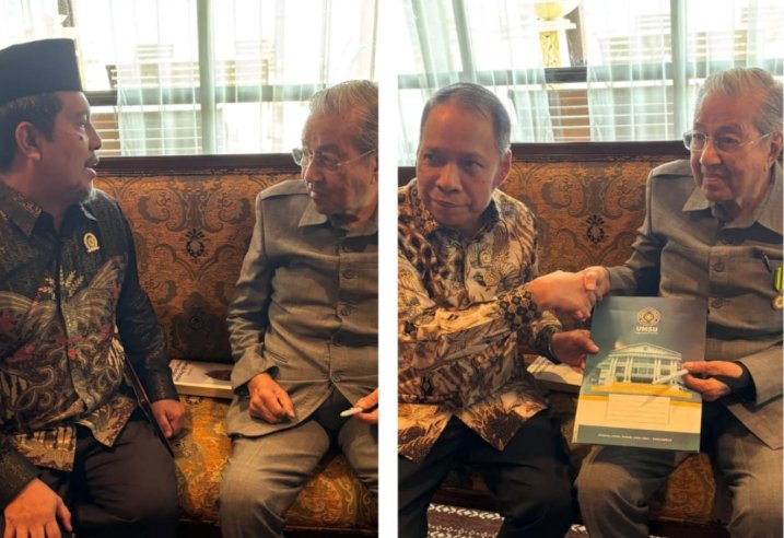 Rektor UMSU Temui Mantan PM Malaysia Sampaikan Undangan Milad ke-68