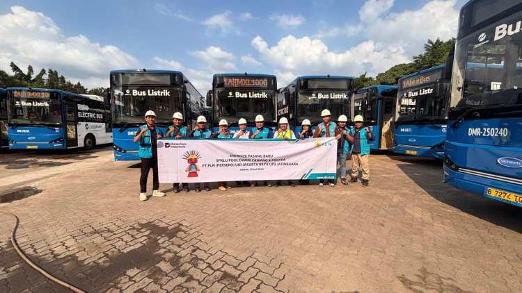 Dukung Operasional Bus Listrik Ramah Lingkungan, PLN Salurkan Listrik 4,3 MVA untuk SPKLU Damri